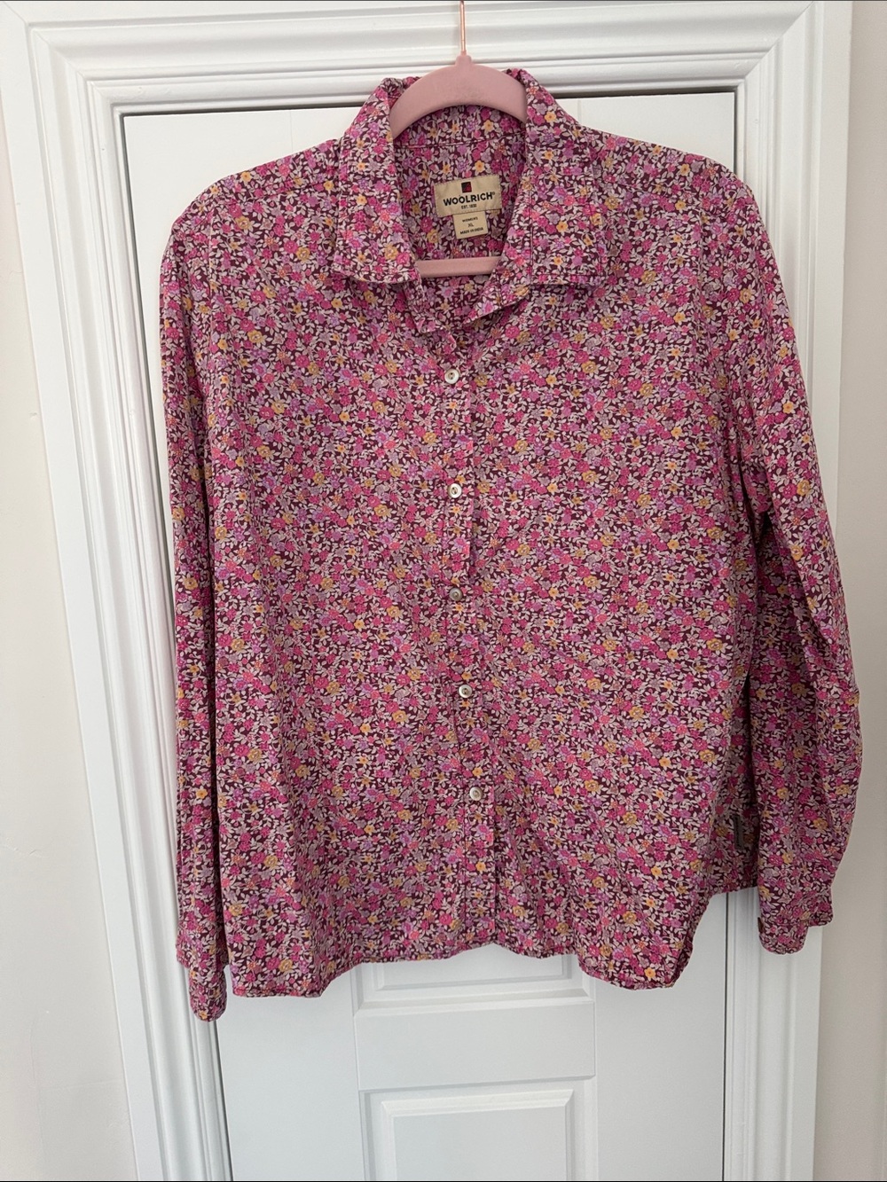Woolrich Pink Floral Button-Up Blouse